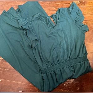 Flounce Capri Romper Jumpsuit